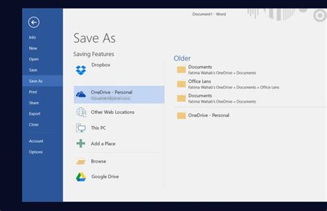 Add Dropbox & Google Drive to MS Office 2016 Save Locations.